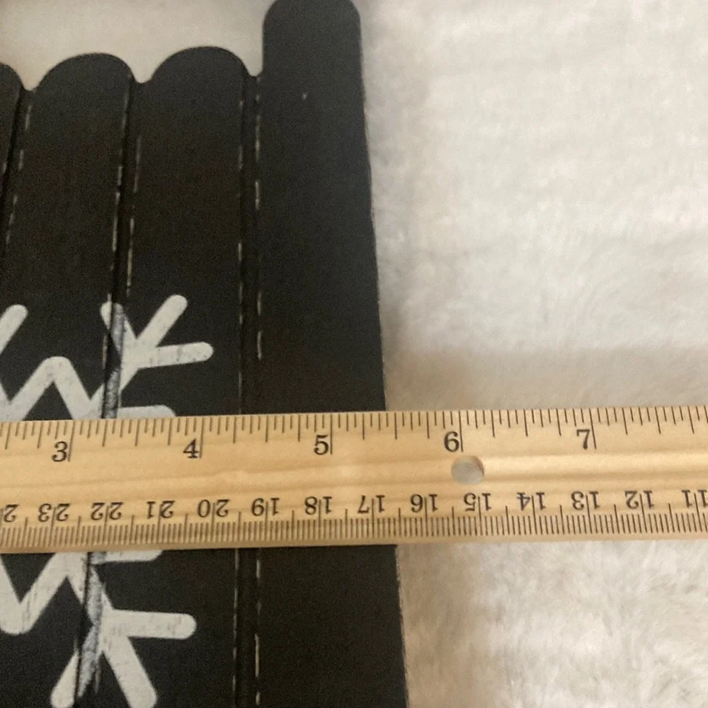 Target BP 2021 Christmas Black Wooden Sled with White Snowflake Wall Decor